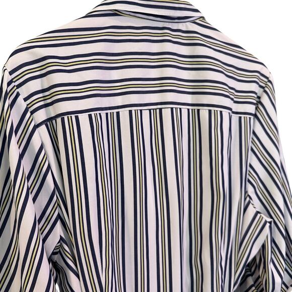 Mlle Gabrielle Striped Belted Shirt Dress Size Large - Picture 5 of 12